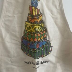 Bear's Paw Bakery Apron with Colorful Cake Design jasper alberta